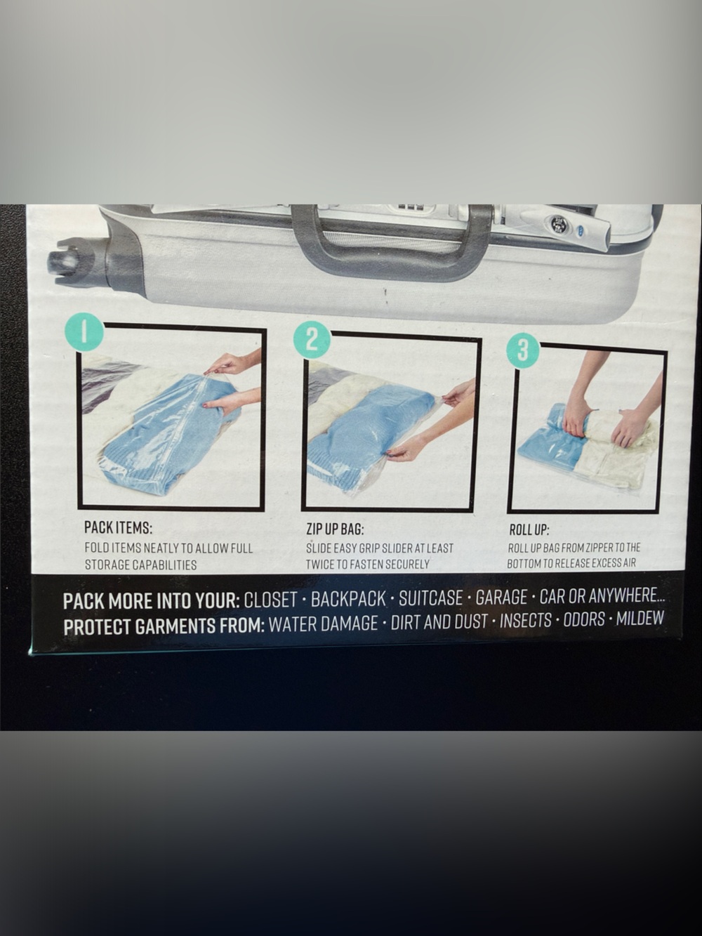 G/FORCE Roll & Pack Air-Tight Storage Bags -4 Piece Set - Picture 3 of 9